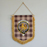MacPherson Hunting Ancient Tartan Crest Wall Hanging Banner - Wood Pole